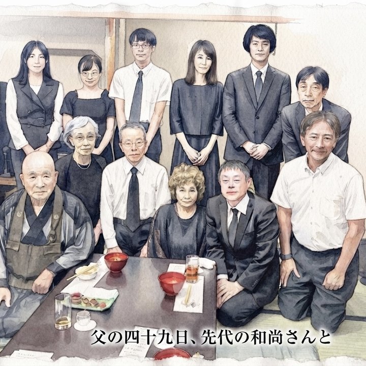 父の四十九日、先代の和尚さんと^o^