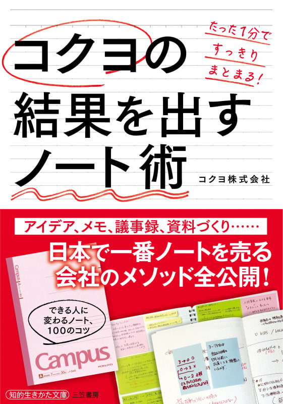 コクヨの結果を出すノート術 たった1分ですっきりまとまる! (知的生きかた文庫)の写真