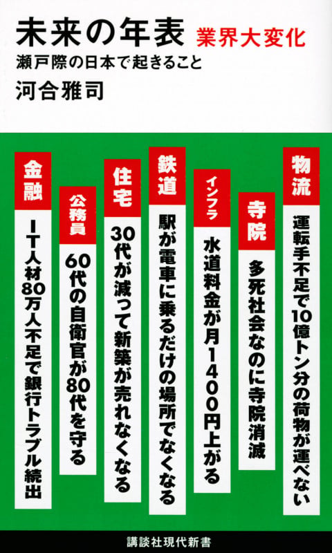 未来の年表 業界大変化 瀬戸際の日本で起きること (講談社現代新書)の写真