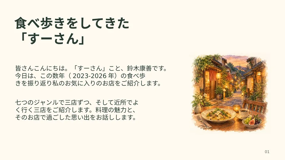 すーさんご推奨レストラン 的封面幻灯片