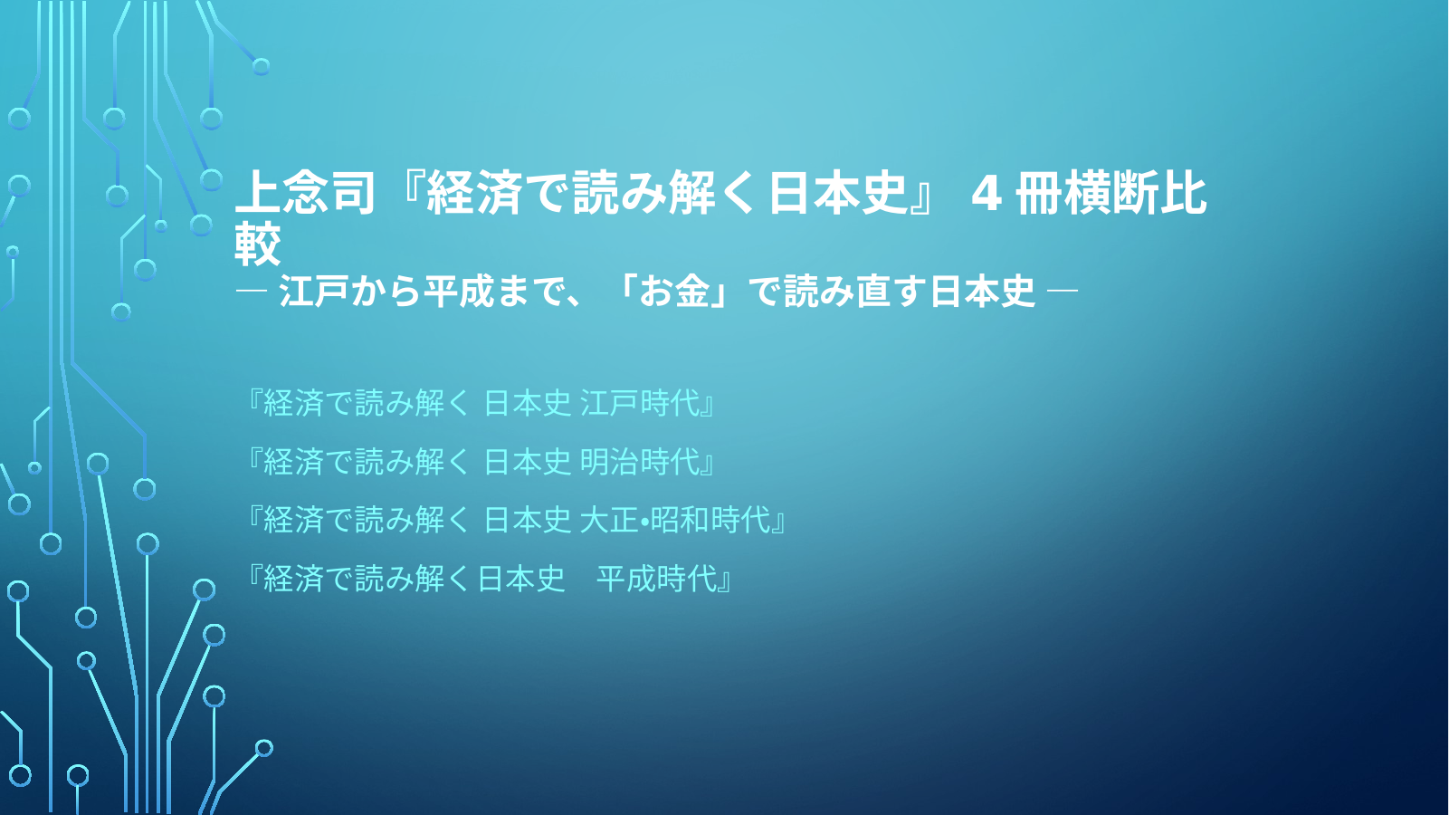 上念「経済で読み解く日本史」パート２ スライド1