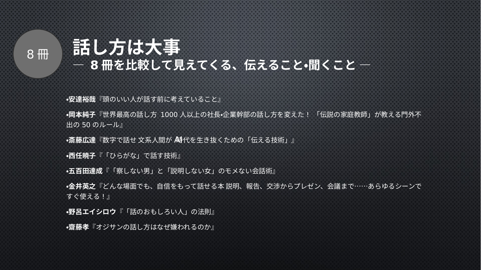 話し方は大事 スライド 1