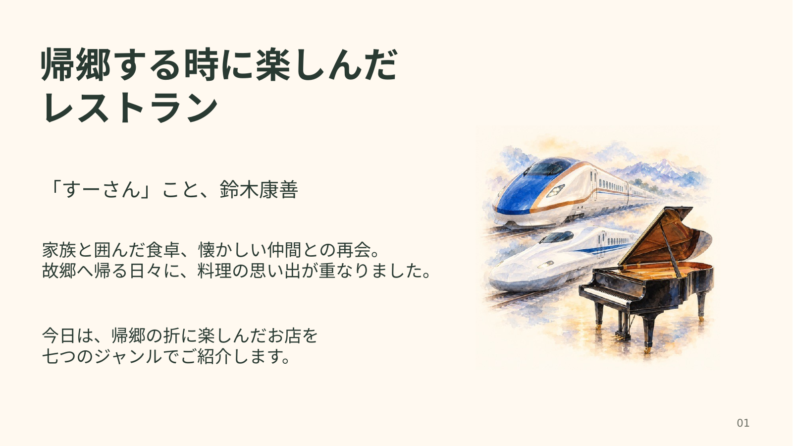 神戸へ帰郷する時に楽しんだレストラン Slide 1