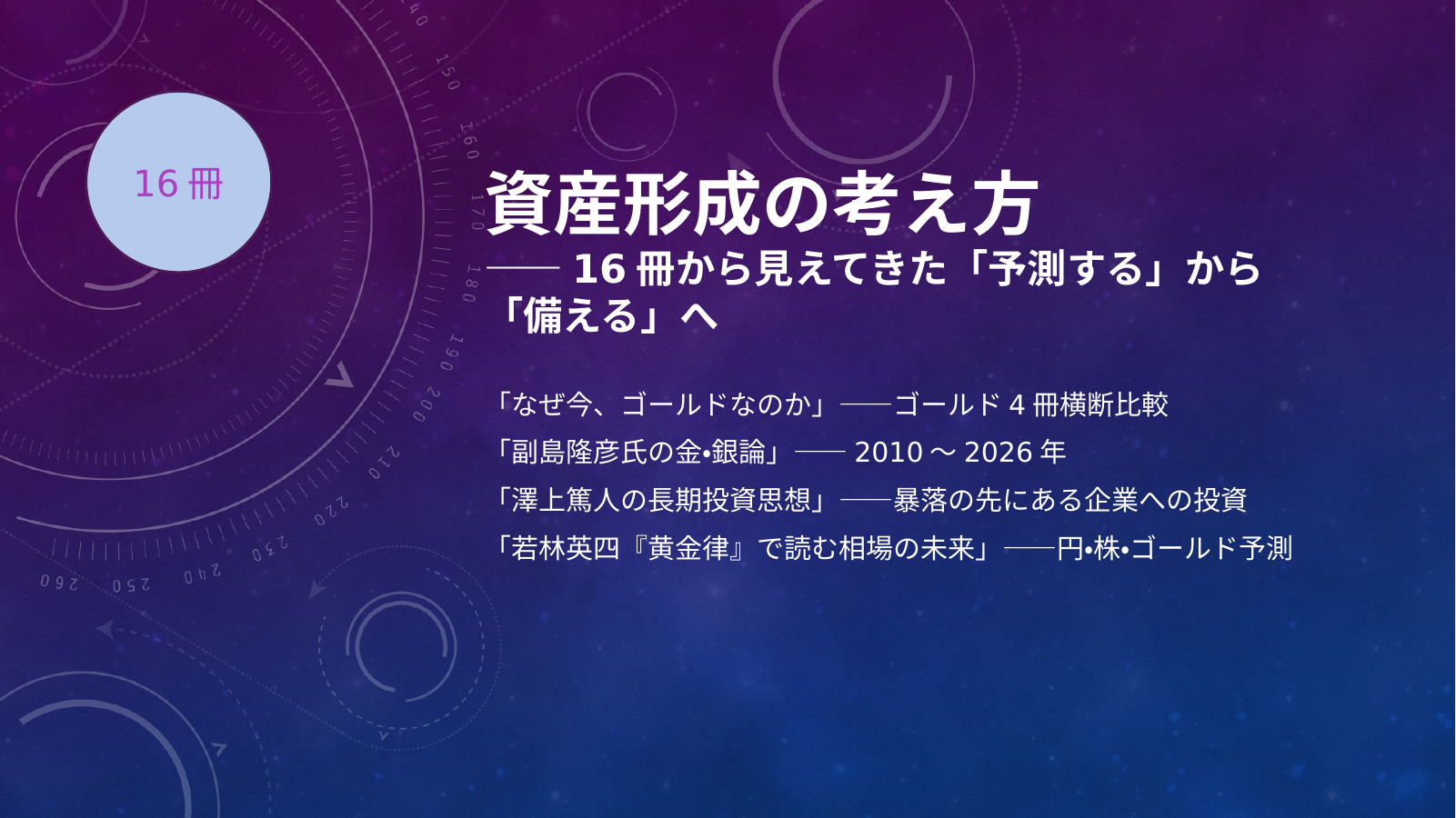 資産形成の考え方の表紙スライド