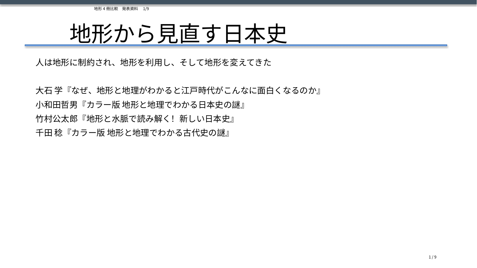 地形から見直す日本史のスライド