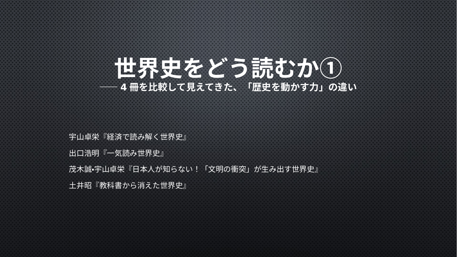 世界史の読み方①のスライド